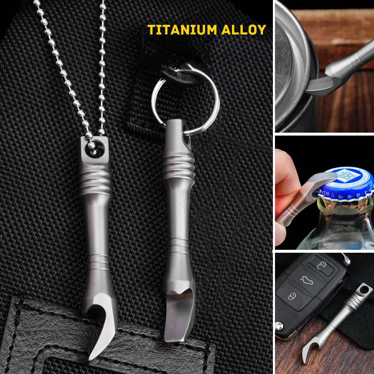 TC4 Titanium Alloy Crowbar Min - Keychain Multi Tool recension och pris