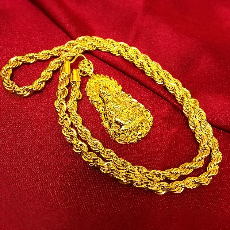 Men's AU999 24K Real Gold Neck - Men Accessories Look recension och pris