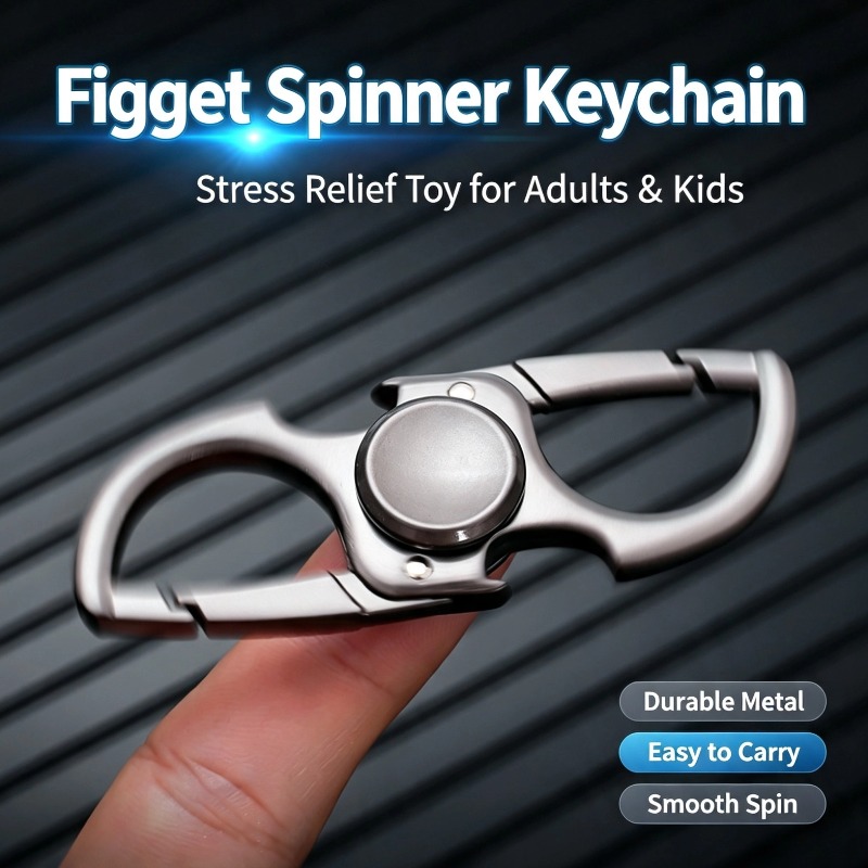 Metal Fidget Spinner Carabiner - Keychain Multi Tool recension och pris