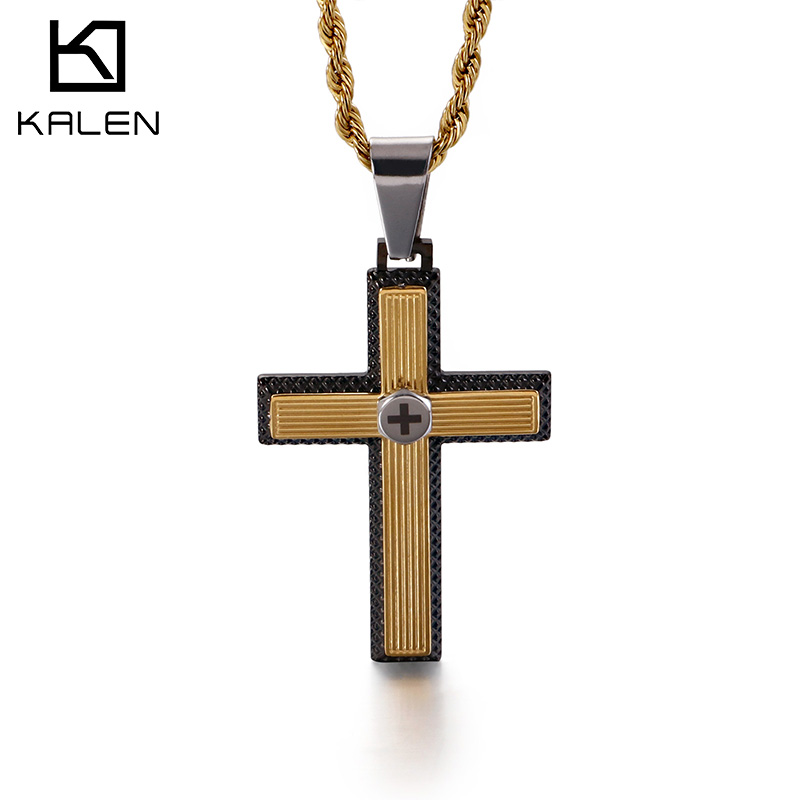 Kalen Hiphop Cross Pendant Nec - Men Accessories Singapore recension och pris