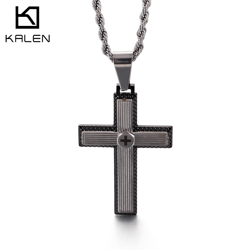 Kalen Hiphop Cross Pendant Nec - Men Accessories Singapore recension och pris