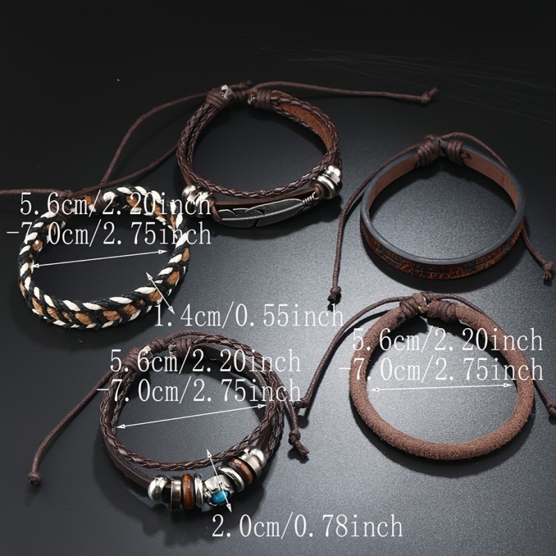 Miss JQ 6Pcs/Set Vintage PU Le - Men Accessories Look recension och pris