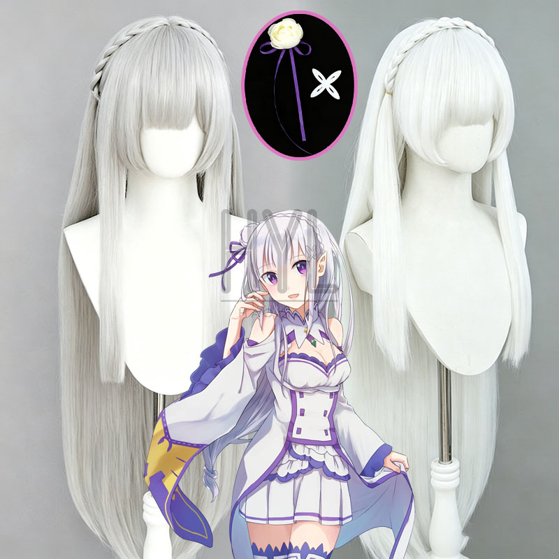 Anime Re:Zero Emilia Cosplay W - Men Accessories Look recension och pris