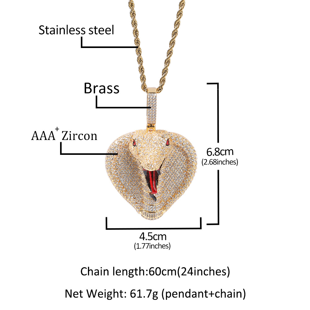 New Cobra Hip Hop Pendant for  - Men Accessories Singapore recension och pris