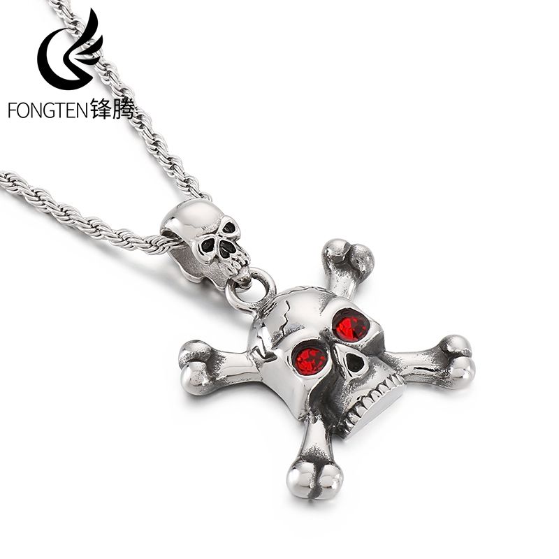 Fongten Stainless Steel Red Ey - Men Accessories Singapore recension och pris