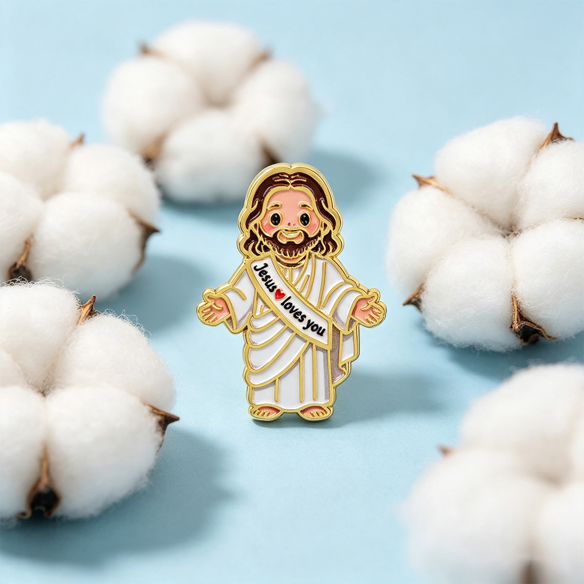 Jesus Loves You Quote Enamel P - Men'S Accessories Quotes recension och pris