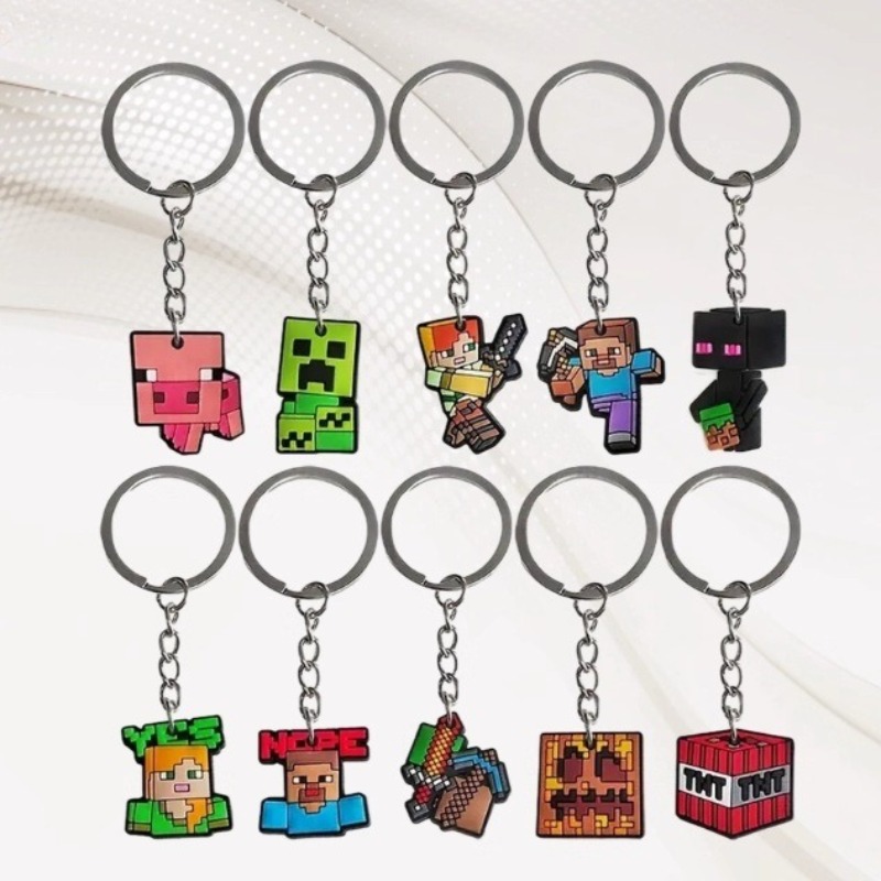 Minecrafts Hot Game 10pcs Keyc - Men Keychain Accessories recension och pris