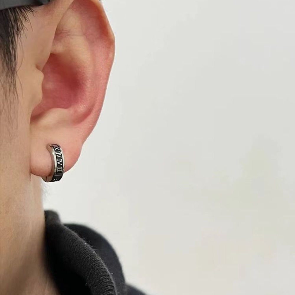 1pair Retro Roman Numeral Ear  - Men Accessories Look recension och pris