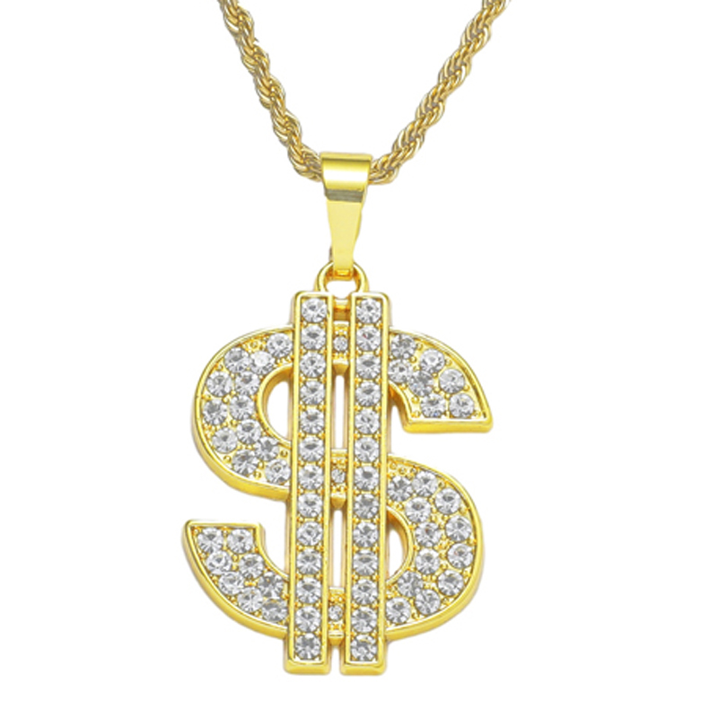 Dollar Sign Necklace 80s 90s C - Men Accessories Singapore recension och pris