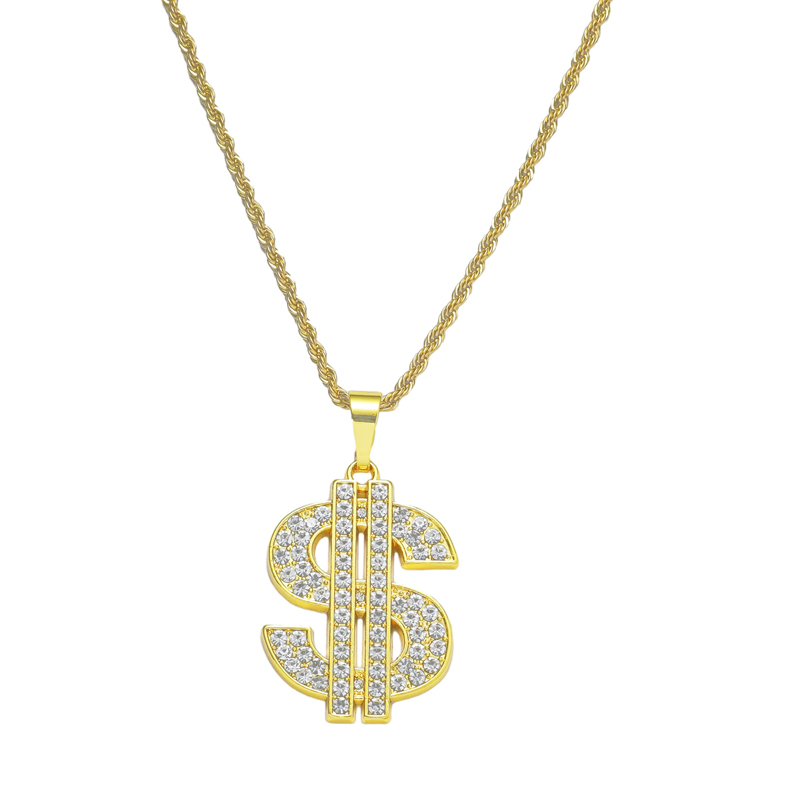 Dollar Sign Necklace 80s 90s C - Men Accessories Singapore recension och pris