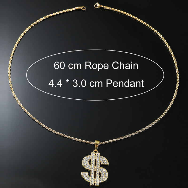 Dollar Sign Necklace 80s 90s C - Men Accessories Singapore recension och pris