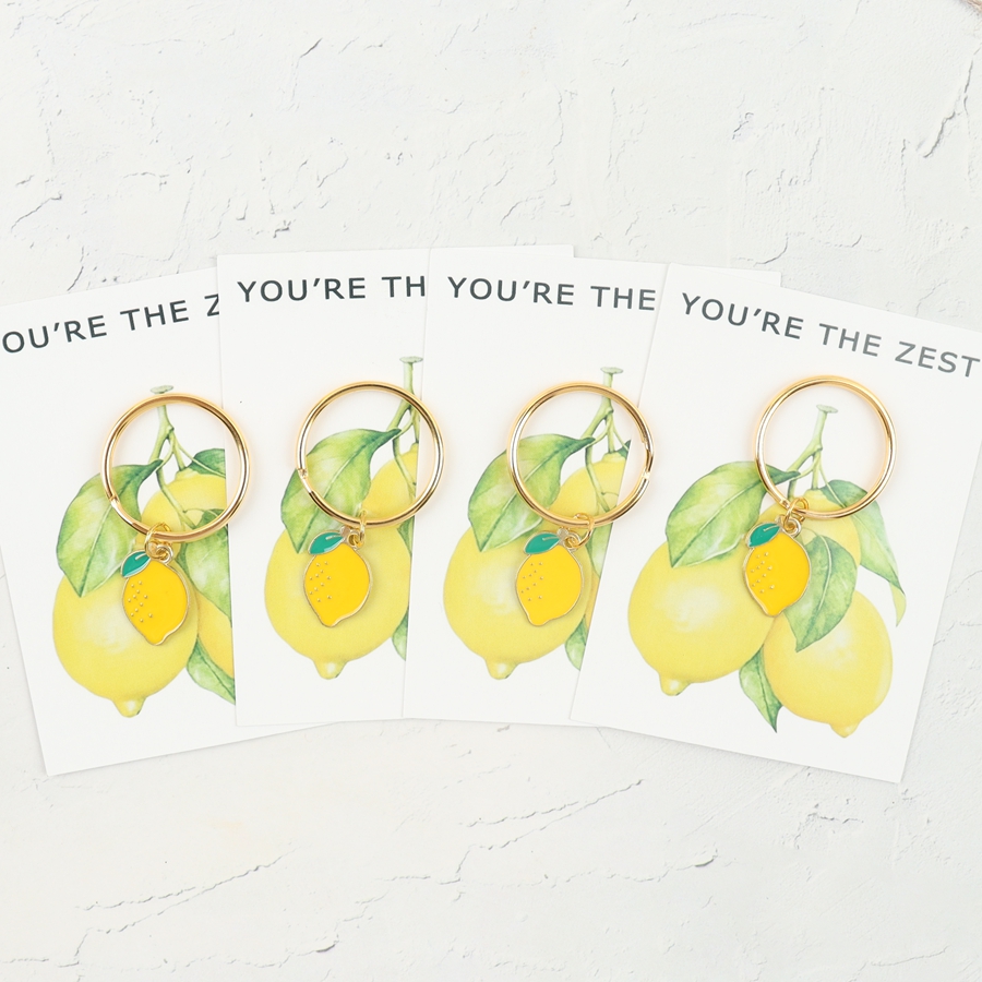 7 Chic Lemon Keychains, Includ - Men Keychain Accessories recension och pris